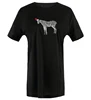 Cheap Custom Cotton Spandex Black Short Sleeve Zebra Embroidered Tshirt Woman T-shirt