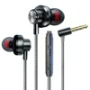 Noise Isolating in Ear Canal Metal Mega Bass Headphones Earphones with Pure Sound and Powerful Bass for iPhone, iPad, iPod