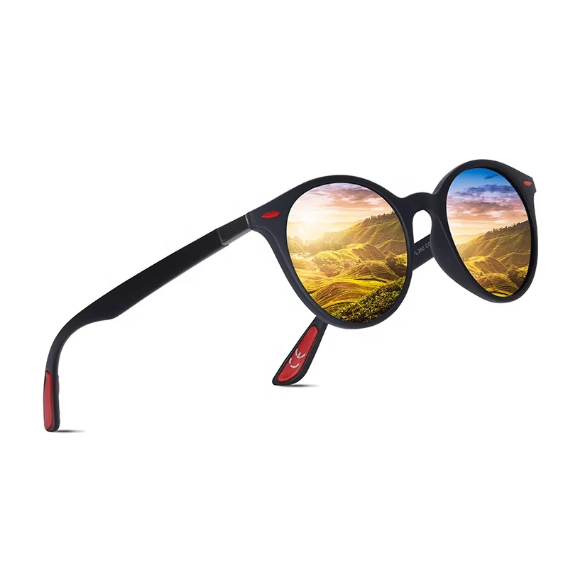 

2019 New Arrival Round sunglasses, multicolor PC sunglasses unisex polarized sunglasses, Balck;brown