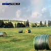 white hay round bale net wrap for horses farm