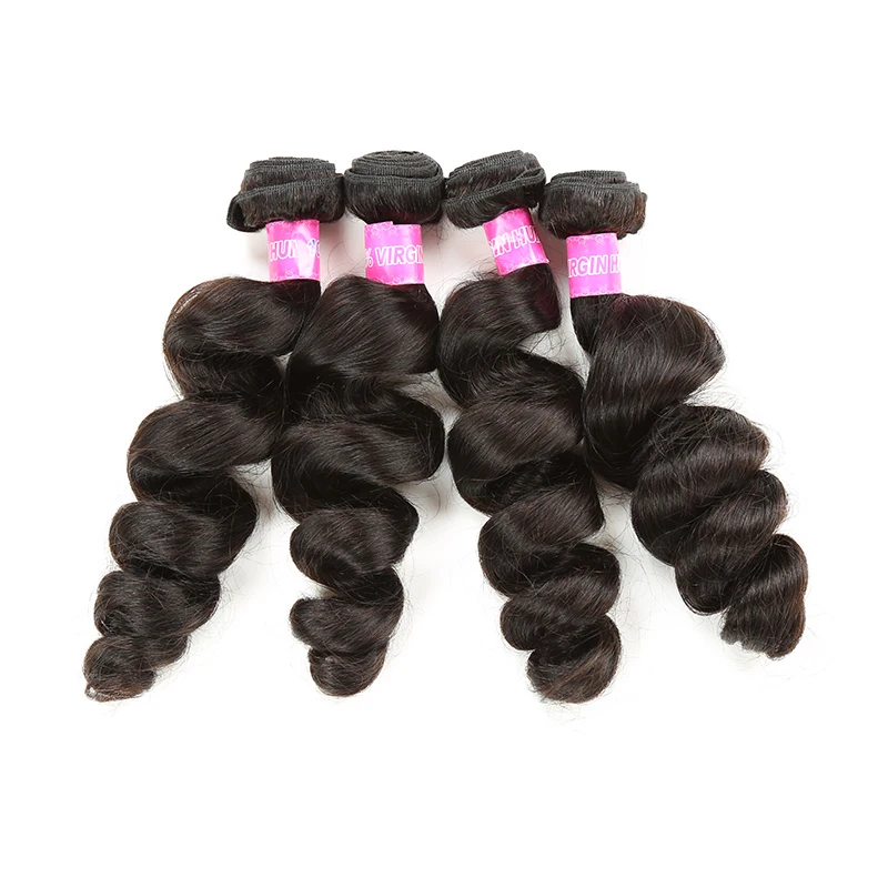 

Ms Mary Original Style Malaysian Loose Wave Virgin Hair Unprocessed 100% Remy Human Hair Weaving, Natural color