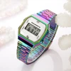 Dazzle Colorful Digital Watches for Women brand G Rainbow Colors Luxury Tornasol Watch Shock Reloj de mujer