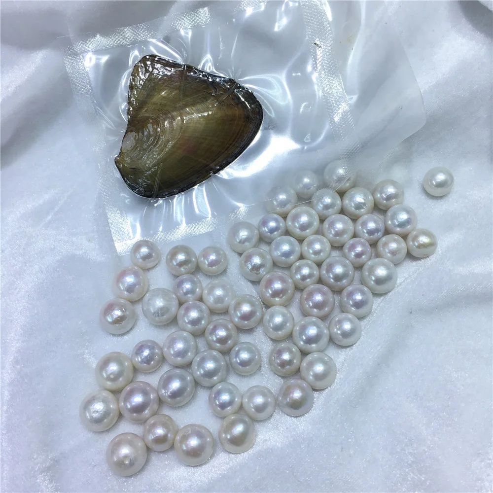 

Wholesale Natural Color 9-12mm Edison Pearl In Freshwater Oyster Near Round Edison Pearl DIY Festival Gift For Women Pearl Party