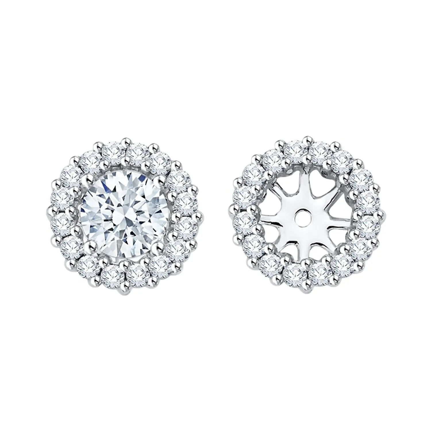 KATARINA Diamond Earring Jackets in 14K Gold 3//8 cttw Color IJ, Clarity I1