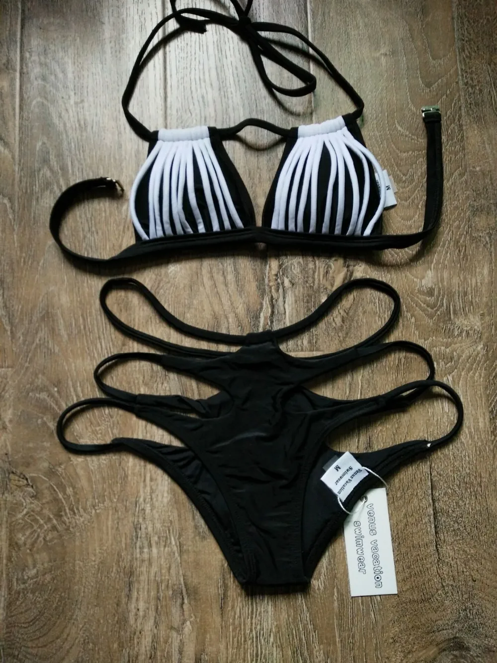 2016 New Style Sexy Swimwear Sling Girls Wave Roads Bikini High Waist