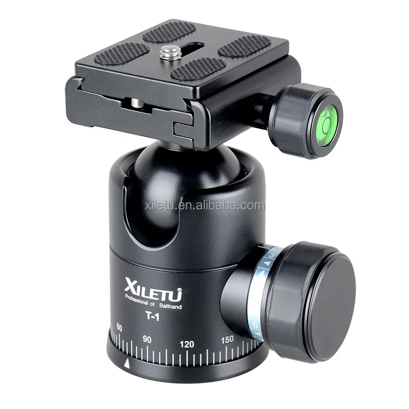 

XILETU T-1 Aluminum Tripod Monopod Camera Panning Ball Head, Black