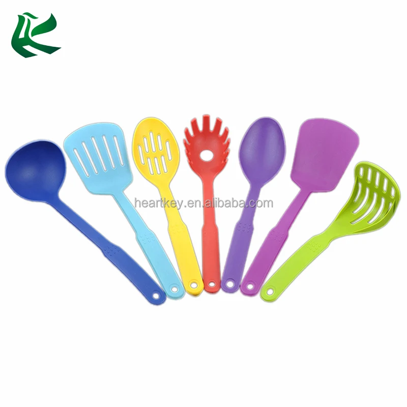 

7 Piece Colorful Nylon Kitchen Utensils, Non-stick High Temperature Resistant Nylon Kitchen Utensils Set For Cooking, Custom