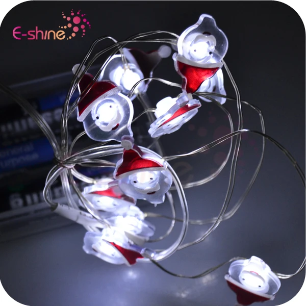 10 Foots Warm White Santa LED Copper Wire String Battery Operated Christmas Lights