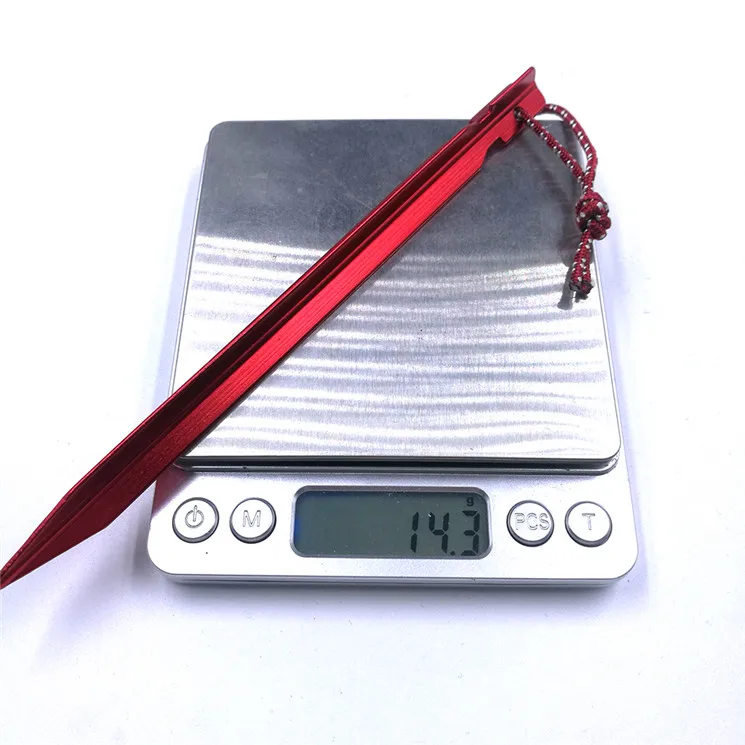 Top Selling High Quality Red Small Metal Pegs Metal With Custom Logo Tent Pegs
