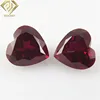 heart shaped synthetic dark red ruby