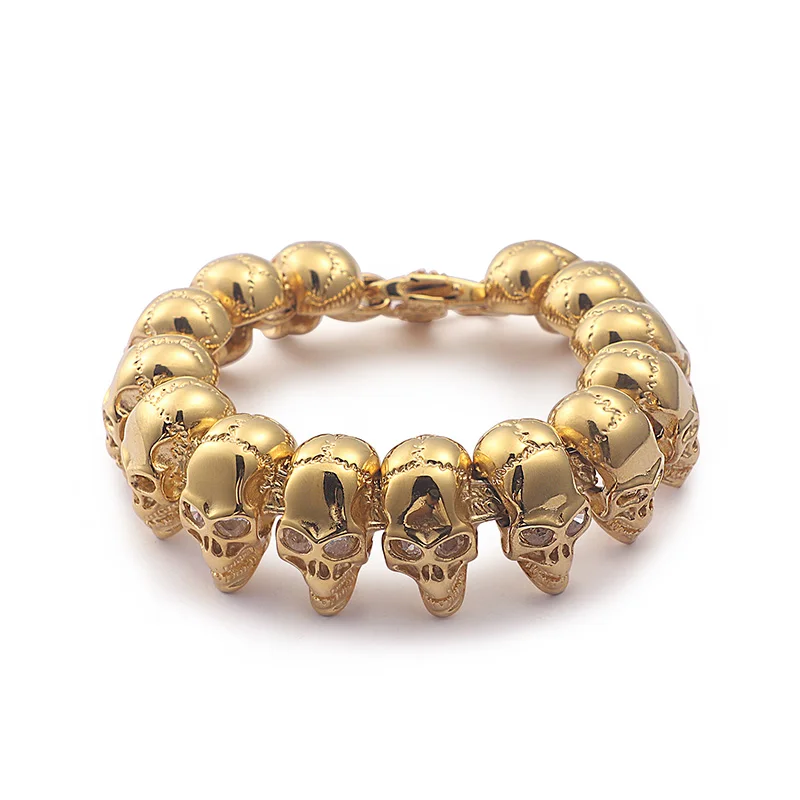 KALEN Gold Skull Head Bracelet