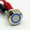16MM metal switch,Momentary,Ring light 5V,Stainless steel flat head,Waterproof IP65,Device start button
