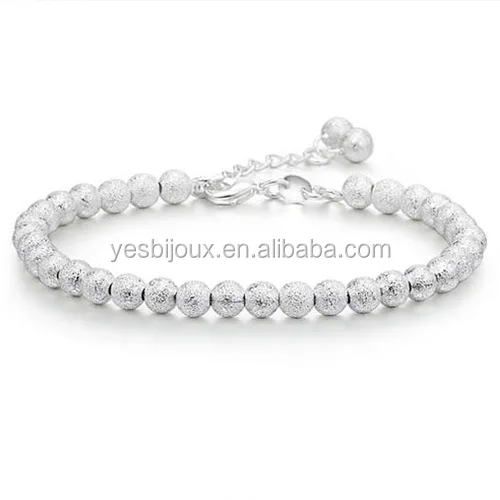 

bracciale silver bead bracelet cheap 925 silver beaded jewelry