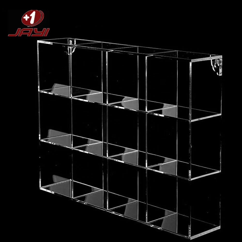 Montado En La Pared De Acrílico Transparente 12 Compartimiento ...