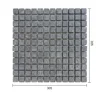 Small Grain Black Fire surface slate mosaic tile marble mosaic water jet marble mosaic tile