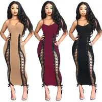 

90622-MX43 spaghetti strap sexy bandage styles womens dress