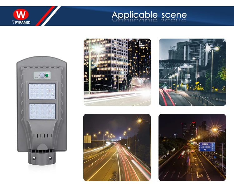 High quality led solar street light all in one IP65 integrated garden motion sensor 40w led light outdoor