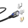 Anti Oxidation Gold-Plated Contacts Magnetic Phone Data Cable 3 In 1 Fast Charging Nylon Braided Cables