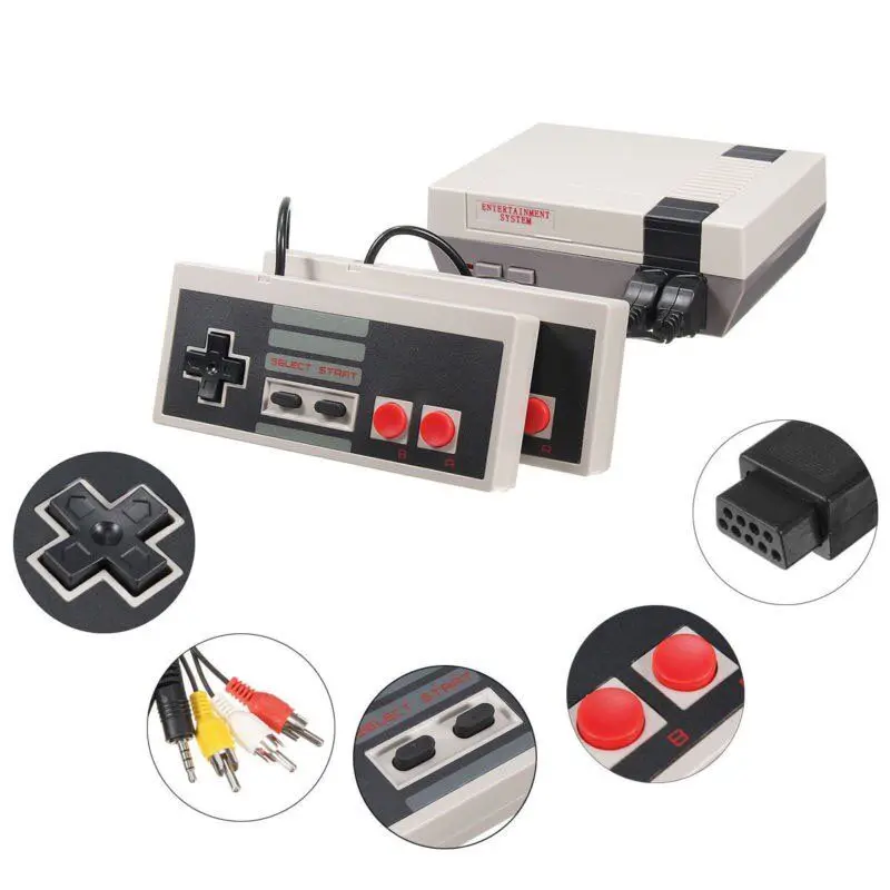 

RETRO CLASSIC TV GAME CONSOLE 8-BIT BUILT-IN 620 PRELOADED CHILDHOOD GAMES WITH 2 CONTROLLERS
