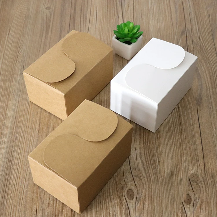 Empty Decorative Christmas Gift Packaging Small Kraft Paper Cookie Boxes - Buy Small Kraft Paper