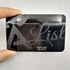 Etched printing black matt surface stainless steel cards