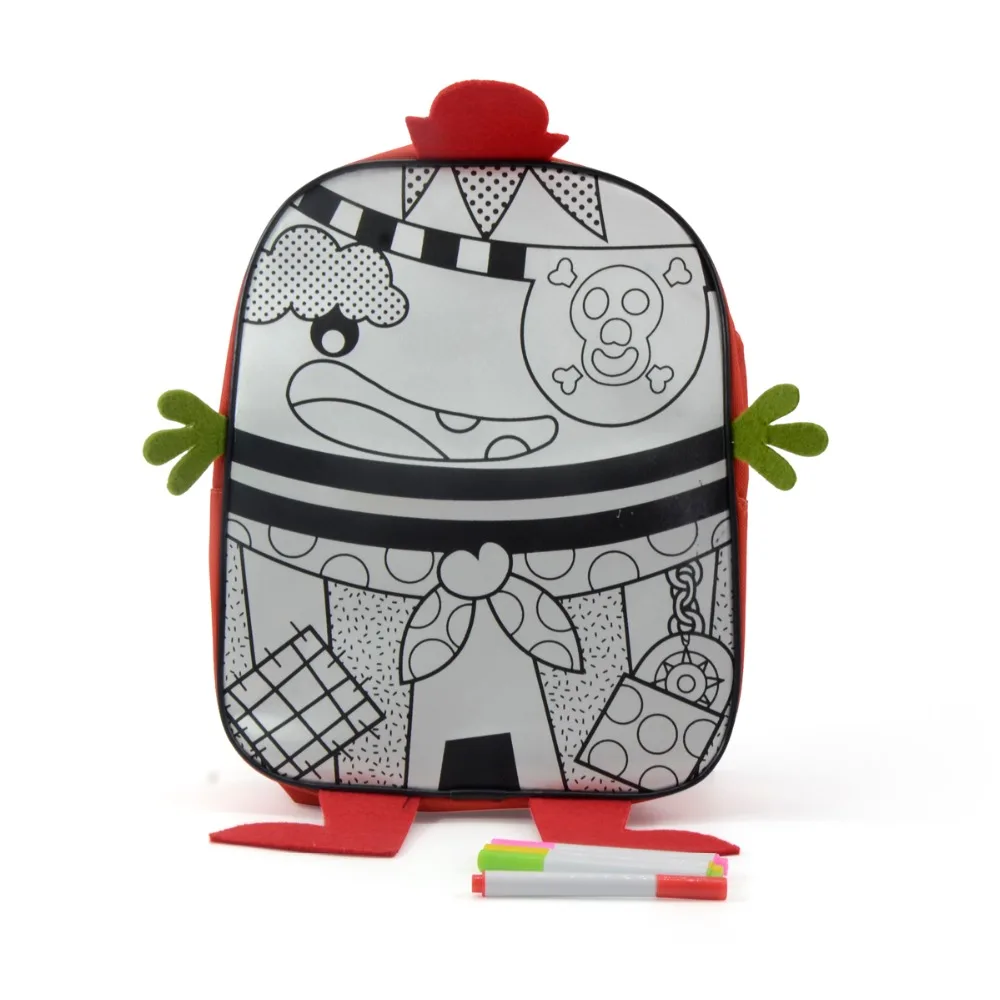 

Wholesale drawing painting educational toy kids custom backpack bag color me mine