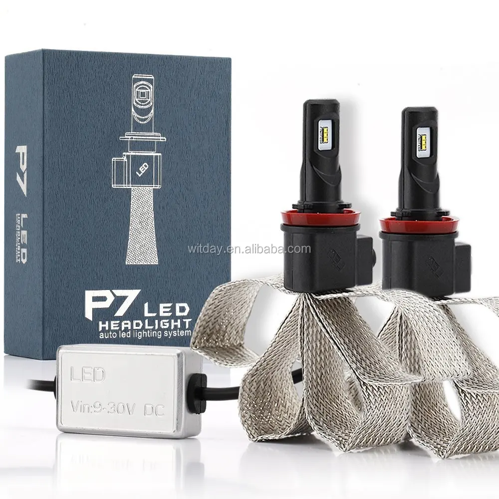 H7 LED Headlight Bulbs, Cool White 60W/9600LM Auto Headlamp,All-in-One Conversion Kit,HID or Halogen Head light Replacement