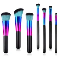 

Wholesale 7 Pcs Blue Glitter Makeup Brushes Tool High Quality Cosmetic Set