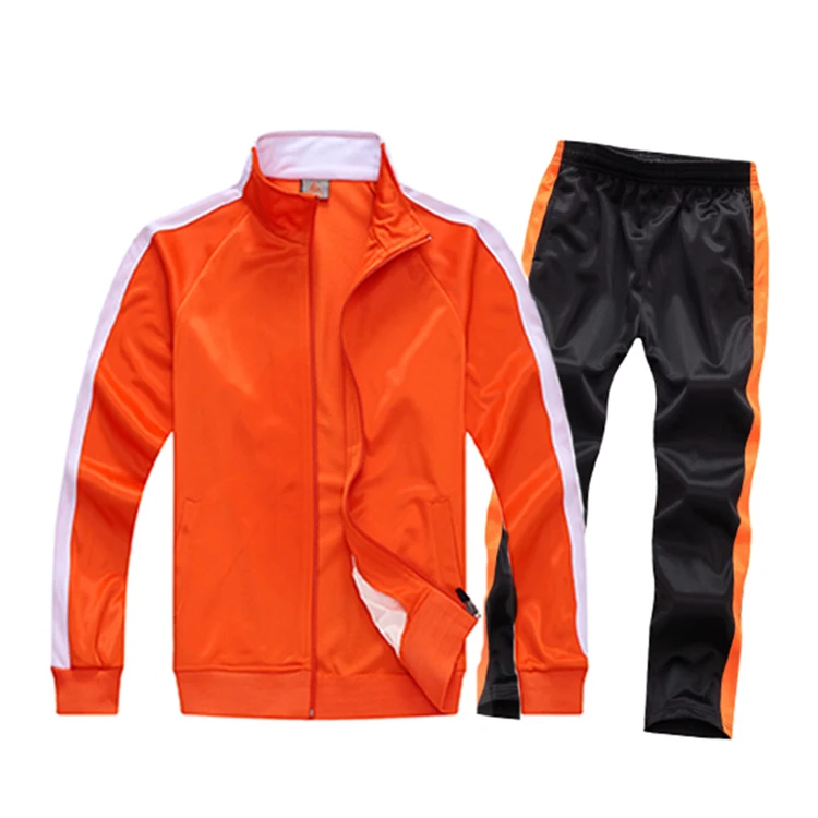 Blank Tracksuit Custom Sports Suit Set Mens Polyester Sweatsuit Team ...