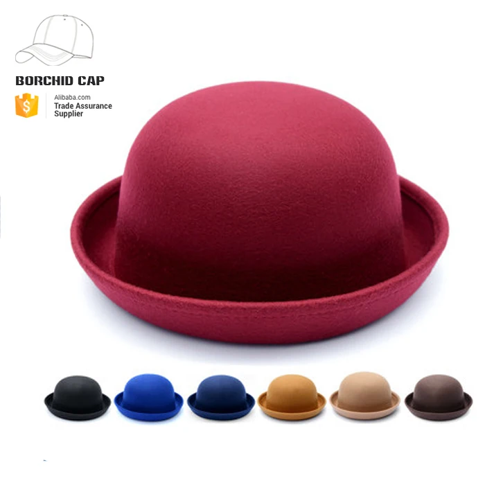 short brim bowler hat