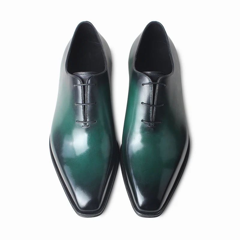 

Vikeduo Hand Made Favorite Style Tips For Mens Dress Shoes Whole Cut Classic Oxford Men Leather Shoes, Viridis