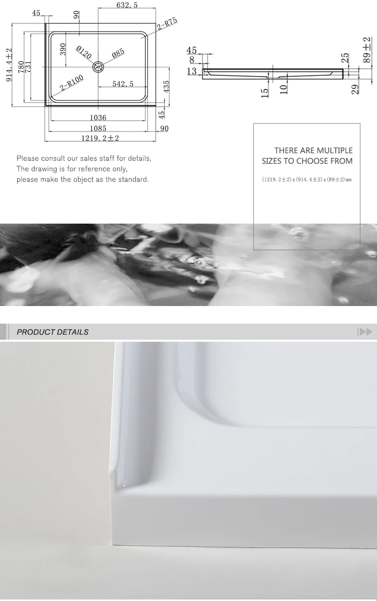 Cupc 4836 Double Threshold Bathroom Shower Trays Shower Tray Price