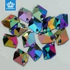 High quality flatback rhinestone two holes cosmic flat back resin sew on rhinestone for wedding dress