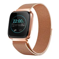 

Q3 plus Smart watch android ip68 heart rate monitor watch blood pressure rose gold magnetic watch