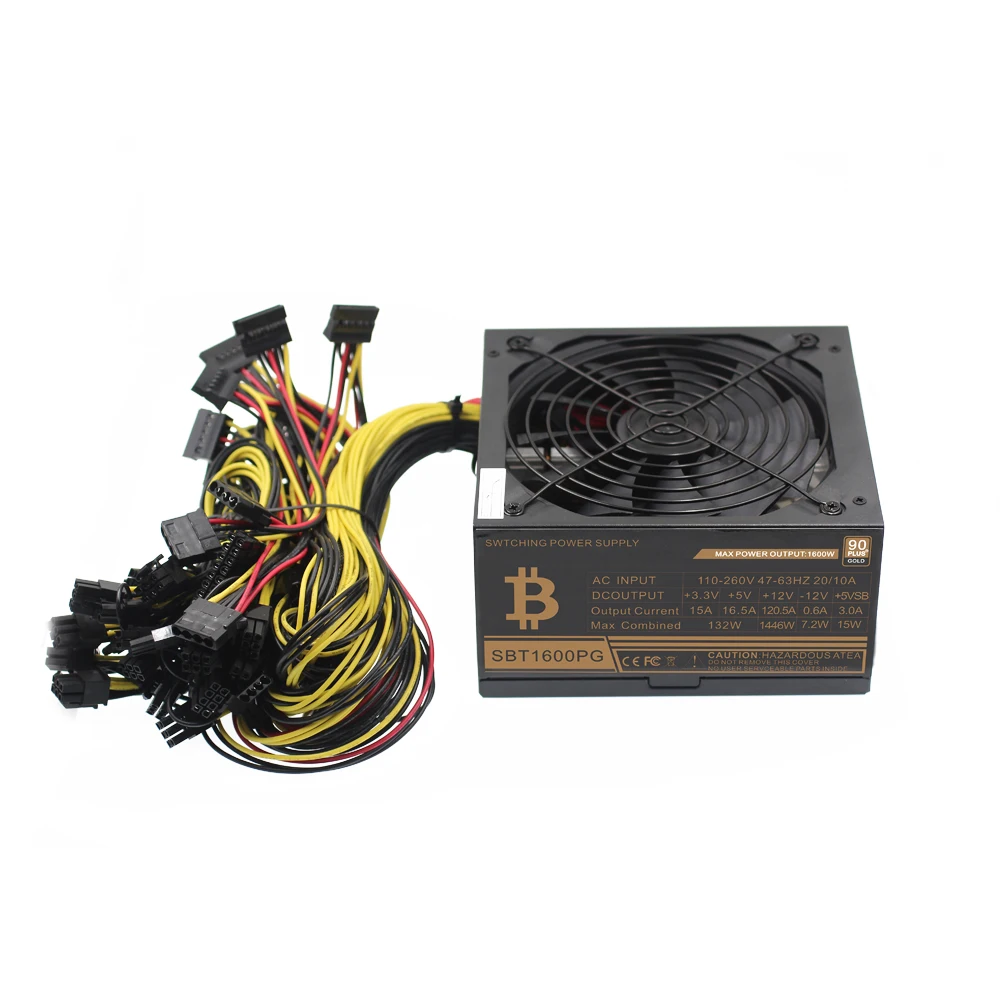 1600w Atx Power Supply For Eth Rig Ethereum Coin Miner ...