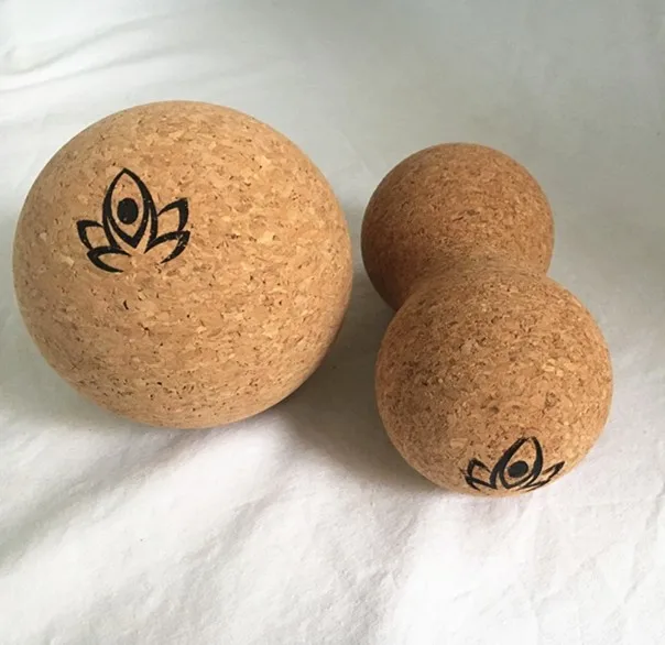 Manufacture New Production Cork Yoga Massage Peanut Ball For Fitness