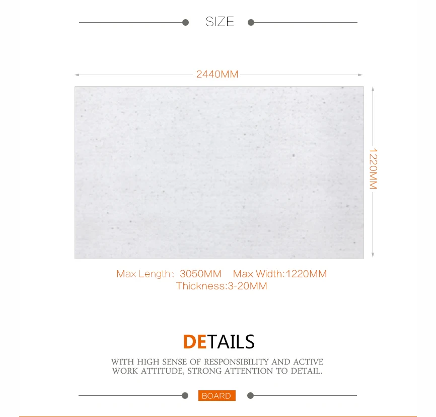 Mgo Fireproof Board Magnesium Oxide Board With Wood Grain Surface for Partition, Wall Panel