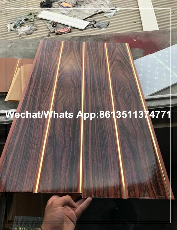 
High quality 20cm PVC Ceilings to South America Printing Wooden Design Plastic PVC Ceiling 