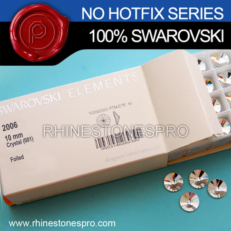 

(Retail sale product)Hot Sale Swarovski Elements Rivoli (2006) 10mm Flat Back Crystal No Hot Fix Rhinestone