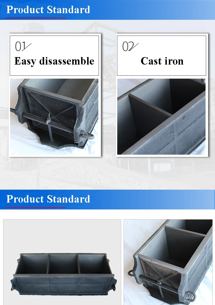 150mm foam Cast iron concrete cement precast stamping abs cube test molds moulds price