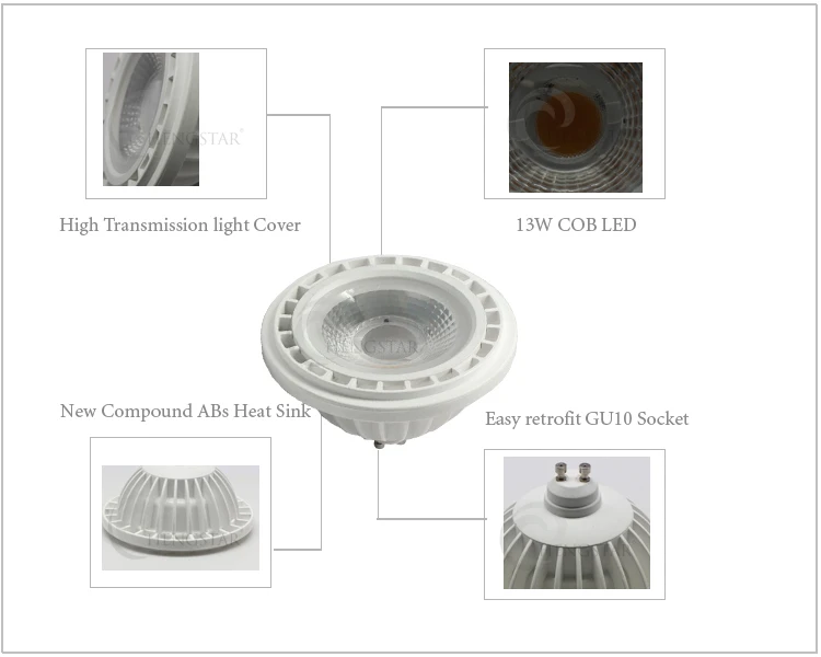 fast shipping ar111 gu10 dimmable led