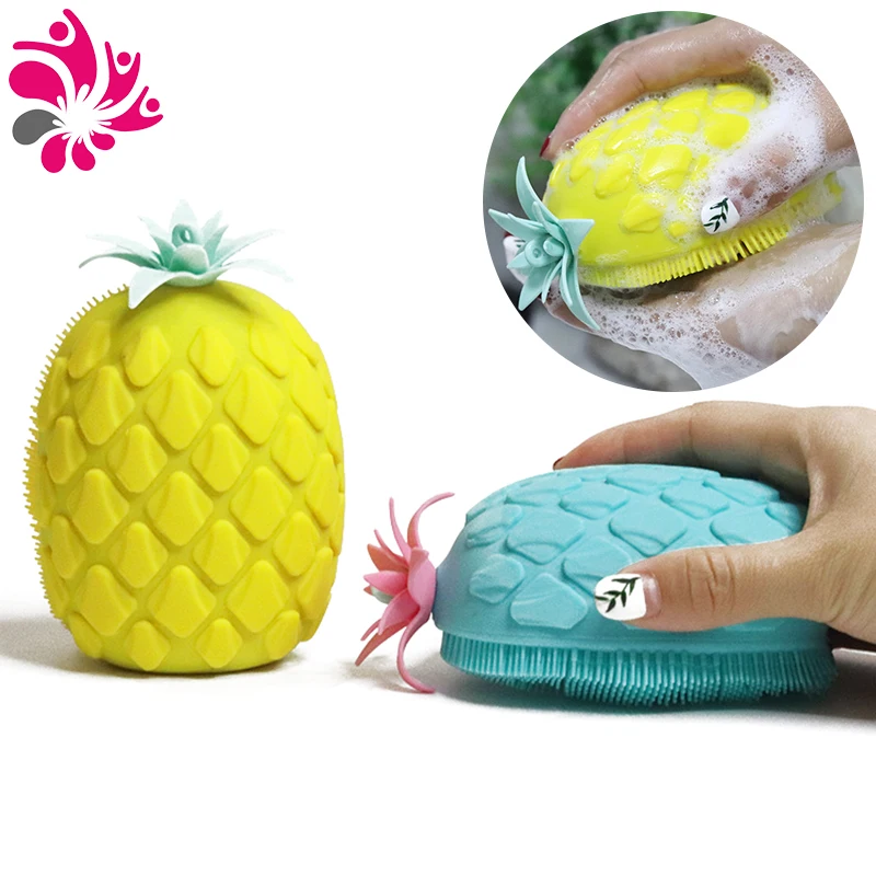 
Factory customized cleaning skin sponge for shower,soft silicone baby toy body cleaner bath brush for bathroom 