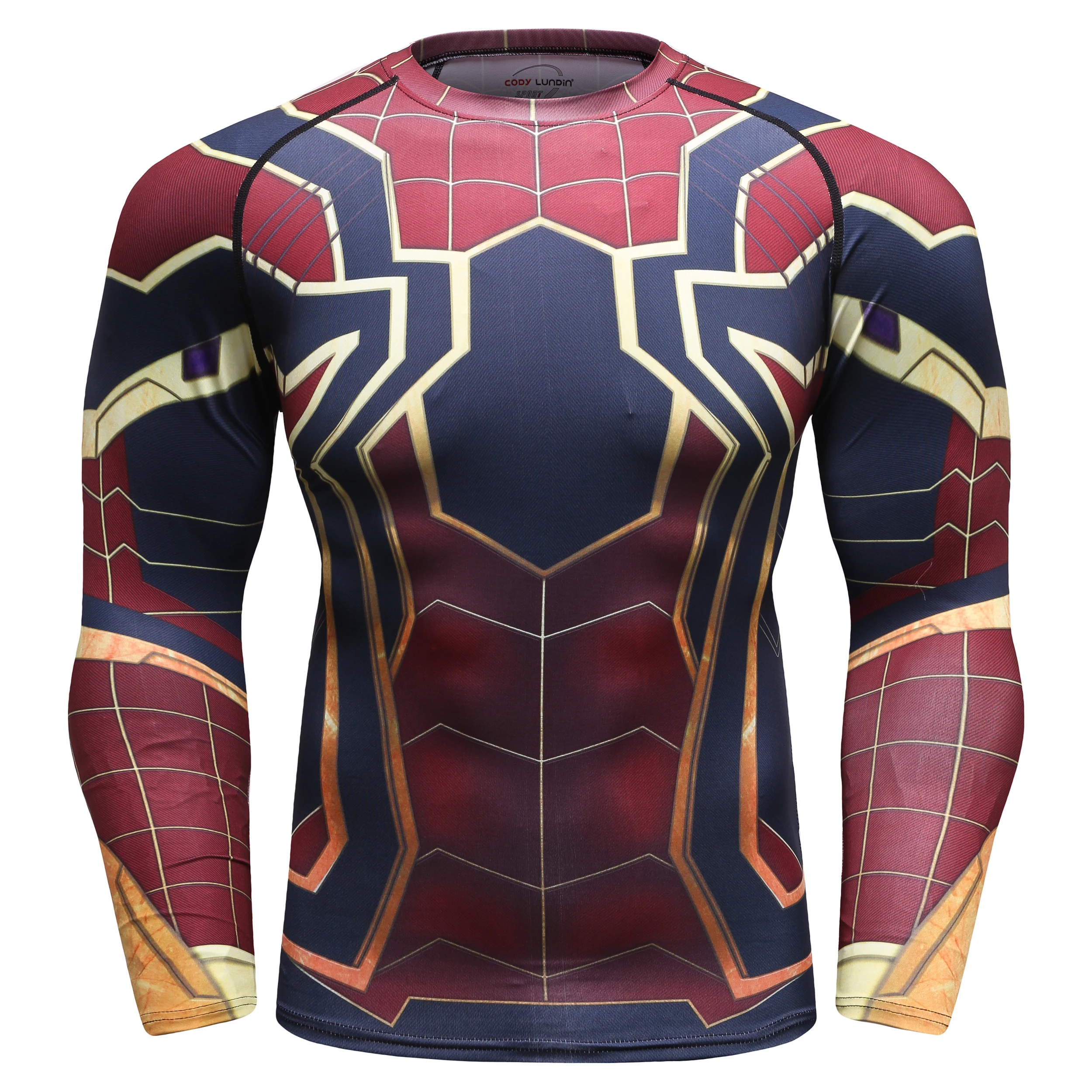 

Marvel Skull Hero Mens Cool Dry T-shirt Cody Lundin Long Sleeve Camisas Polyester T Shirts, Customized color