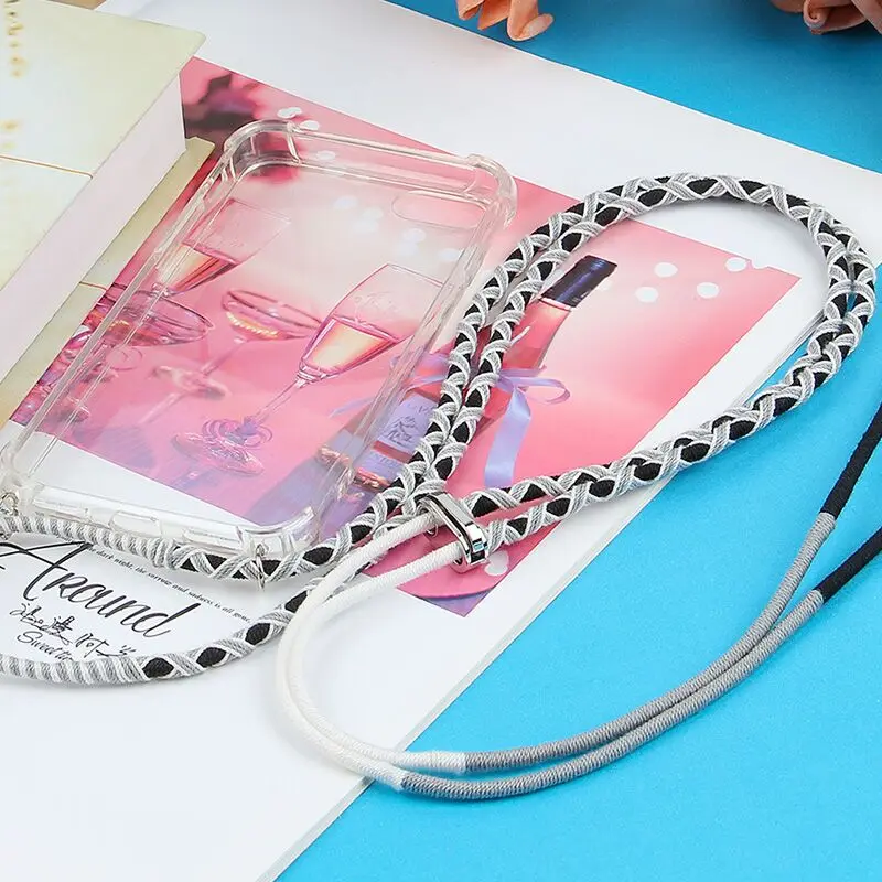 Rope Thread Wrapped String Neckband Braided Wire Colorful Phone Straps ...