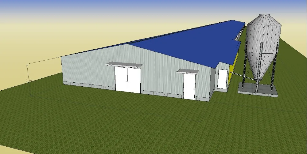 Steel Structural Low Cost Of Pig Cow Shed Poultry Shed 