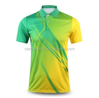 New Sublimation Ladies Yellow Green Polo Shirts Guangzhou Factory - Buy ...