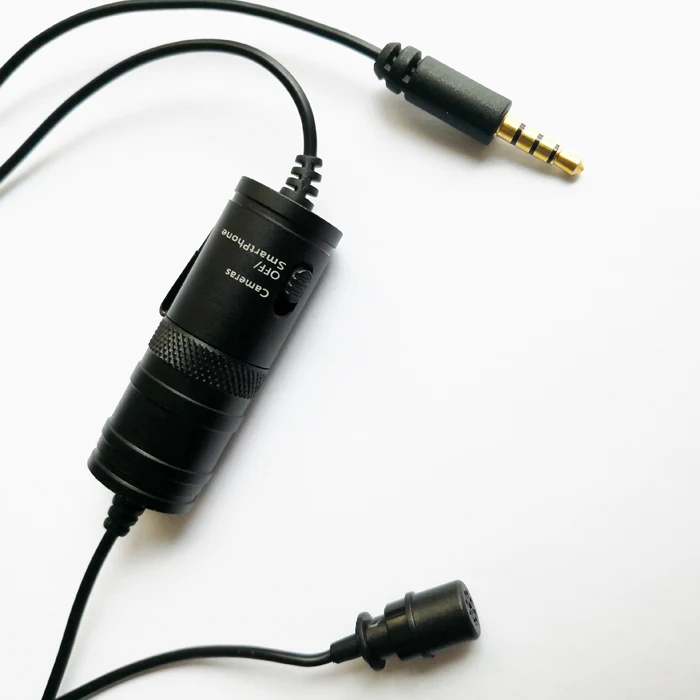 Ghi Mic micrô dây chuyền Microphone Máy ảnh Microphone video cho máy quay phim Điện thoại thông minh Canon Nikon DSLR zoom