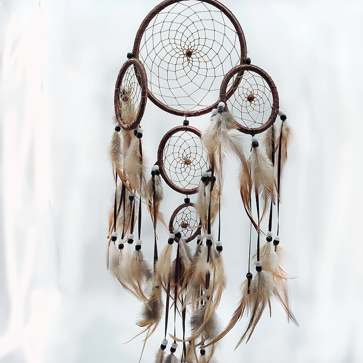 Handmade Indian Feather Dream Catcher Circular With Feather Wall