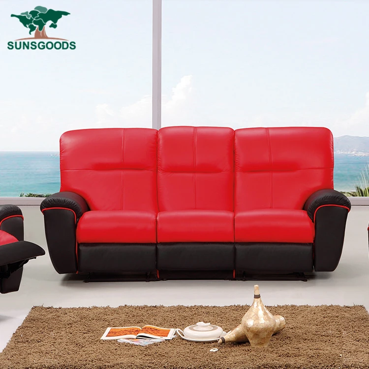 red recliner sofa