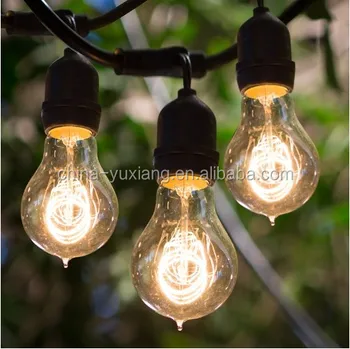 15 E26 A19 Vintage Edison Bulbs With Outdoor String Lights 15 E26 A19 Vintage Edison Bulbs With Outdoor String Lights